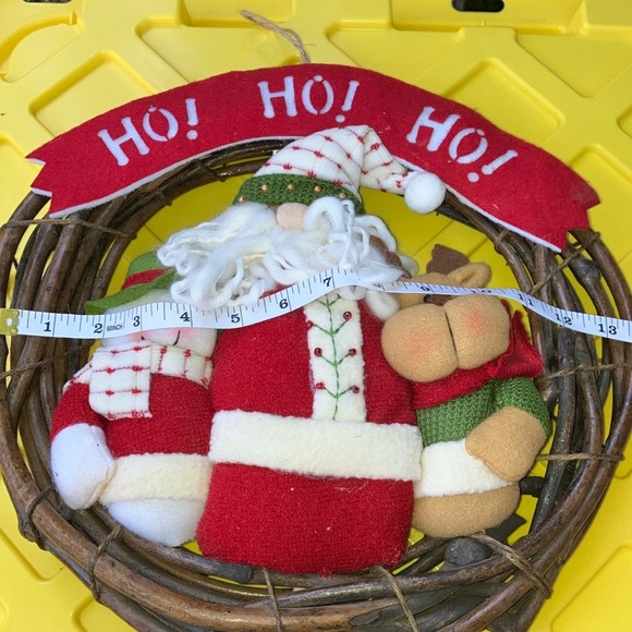 Festive Holiday Wreath with Santa, Snowman, and Reindeer - Picture 14 of 15